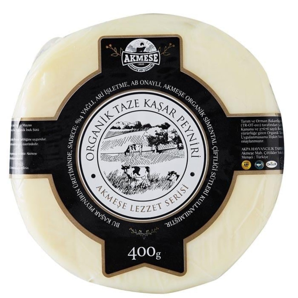 Akmeşe Organik Taze Kaşar Peyniri 400 g