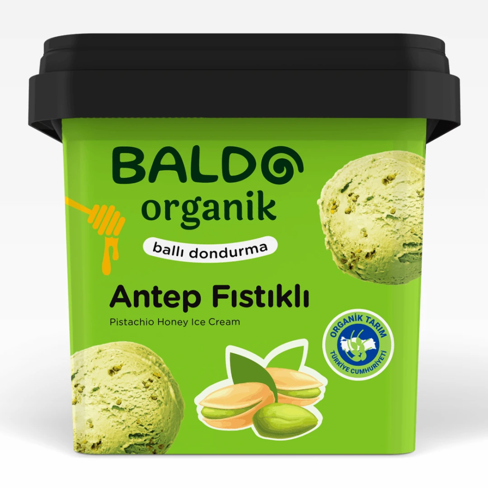 Baldo Organik Antep Fıstıklı Dondurma 400 gr