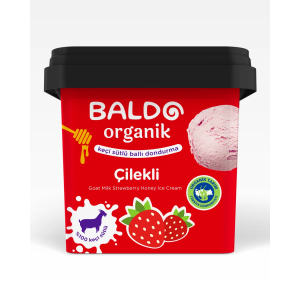 Keçi Sütlü Çilekli Dondurma 400 gr