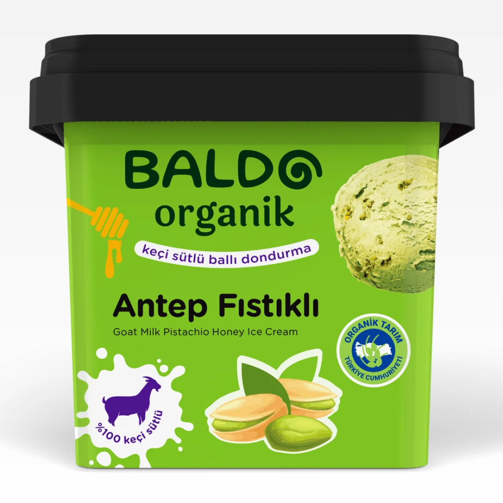 Keçi Sütlü Antep Fıstıklı Dondurma 400 gr