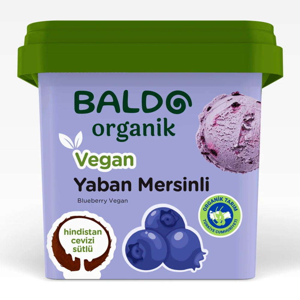 Baldo Organik Yaban Mersinli Vegan Dondurma 400 gr