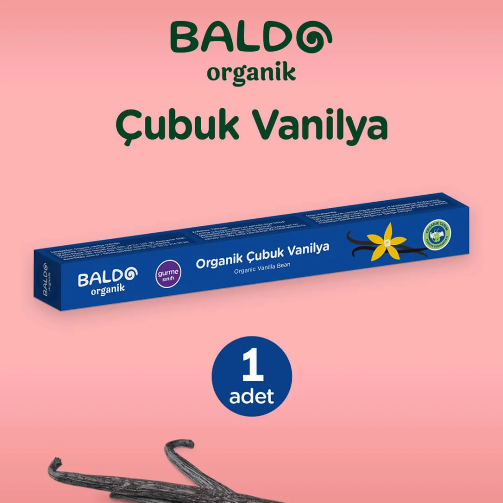 Baldo Organik Çubuk Vanilya 1 adet