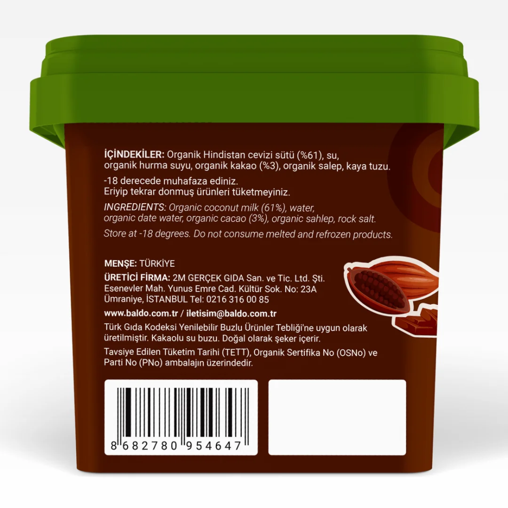 Kakaolu Vegan Dondurma 400 gr