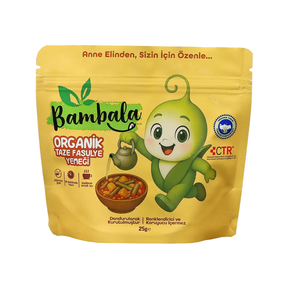 Bambala 10 Dakika Organik Taze Fasülye Yemeği 25g