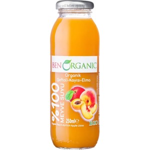 Organik Kayısı-Şeftali-Elma Suyu 250 ml