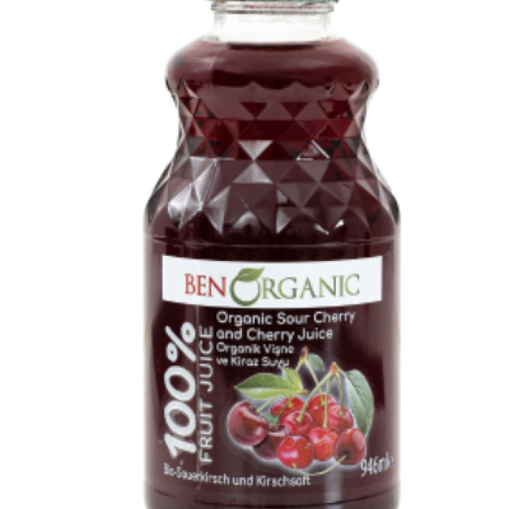 BenOrganic'ten Organik Vişne – Kiraz Suyu 946 ml