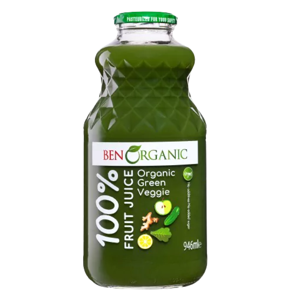 BenOrganic'ten Organik Zencefilli Yeşil Sebze Suyu 946 ml