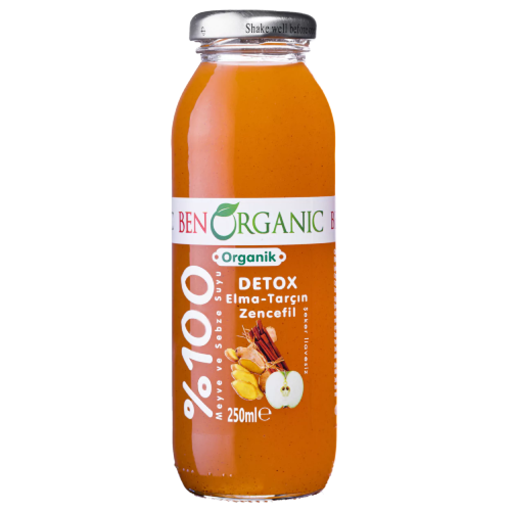 Organik Detox Elma-Tarçın-Zencefil Suyu 250 ml