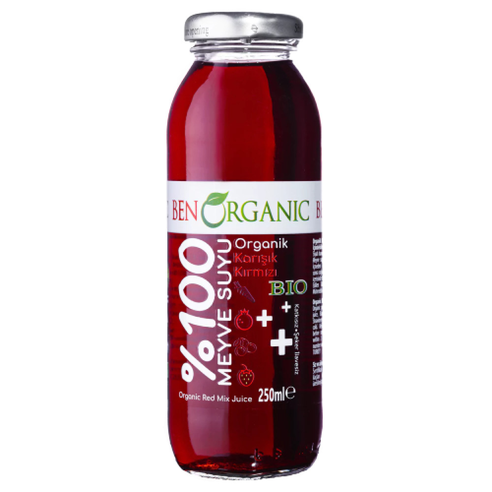 BenOrganic'ten Organik Kırmızı Karışık Meyve Suyu