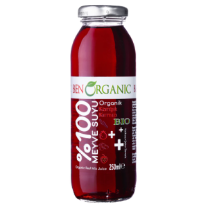 Organik Kırmızı Karışık Meyve Suyu (250 ml)