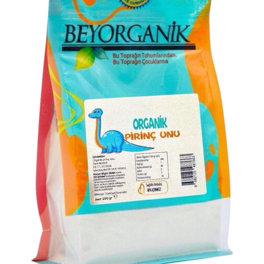 Katkısız, güvenilir ve doğal içeriklerle hazırlanmış organik pirinç unu