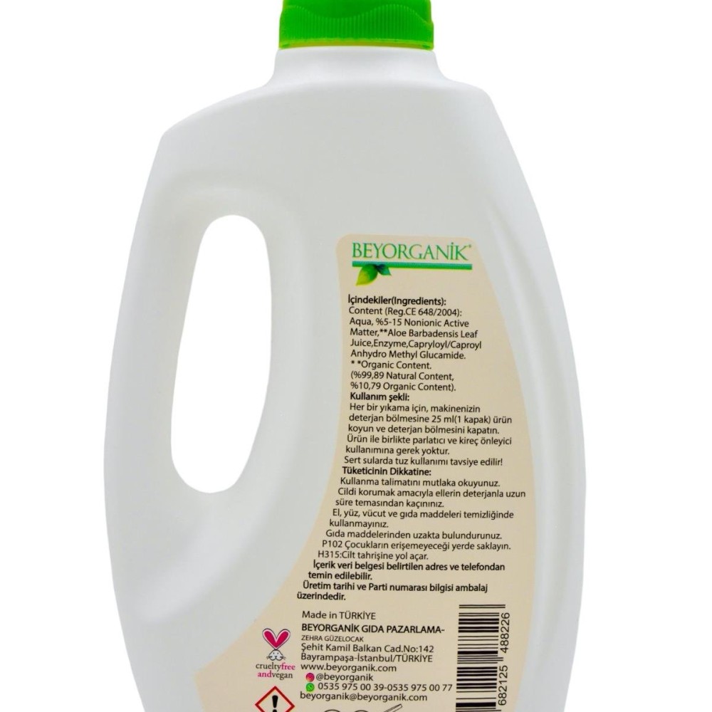 Organik Vegan Bulaşık Makinesi Deterjanı 750ml – bitkisel içerikli, katkısız ve çevre dostu doğal temizlik ürünü