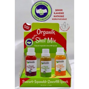 Organik Detox Shot Mix (Pancarlı, Ispanaklı, Zencefilli)