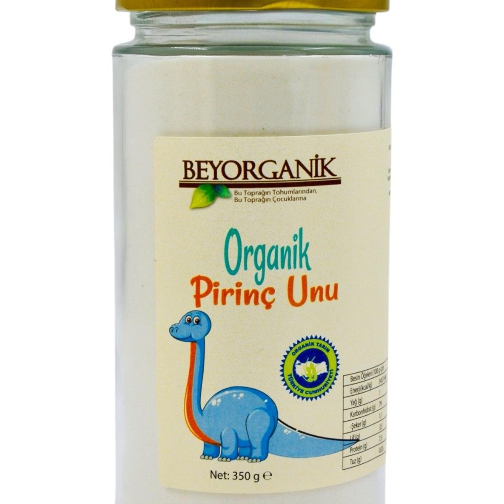 Beyorganik Organik Bebek Pirinç Unu 350 gr (Cam Kavanoz)