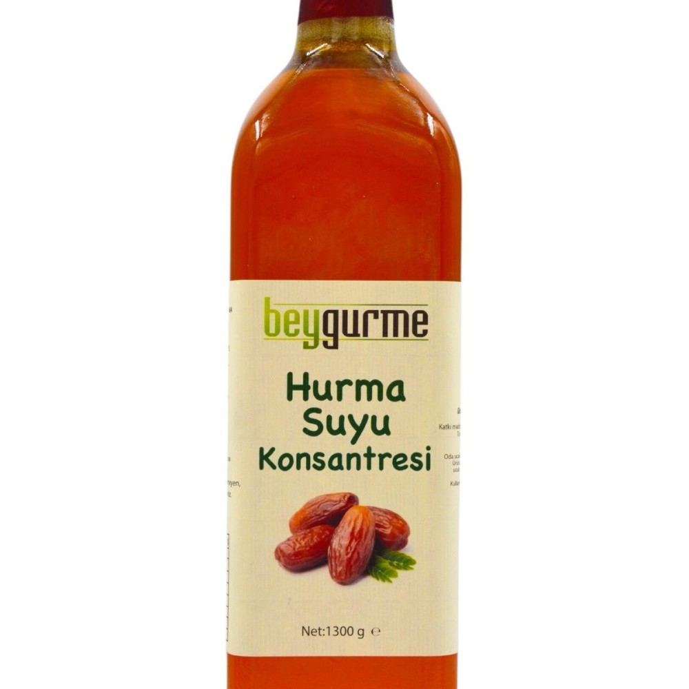 Organik Hurma Suyu Konsantresi 1300gr – pestisit ve ağır metal analizli, şeker ilavesiz, katkısız ve doğal tatlandırıcı