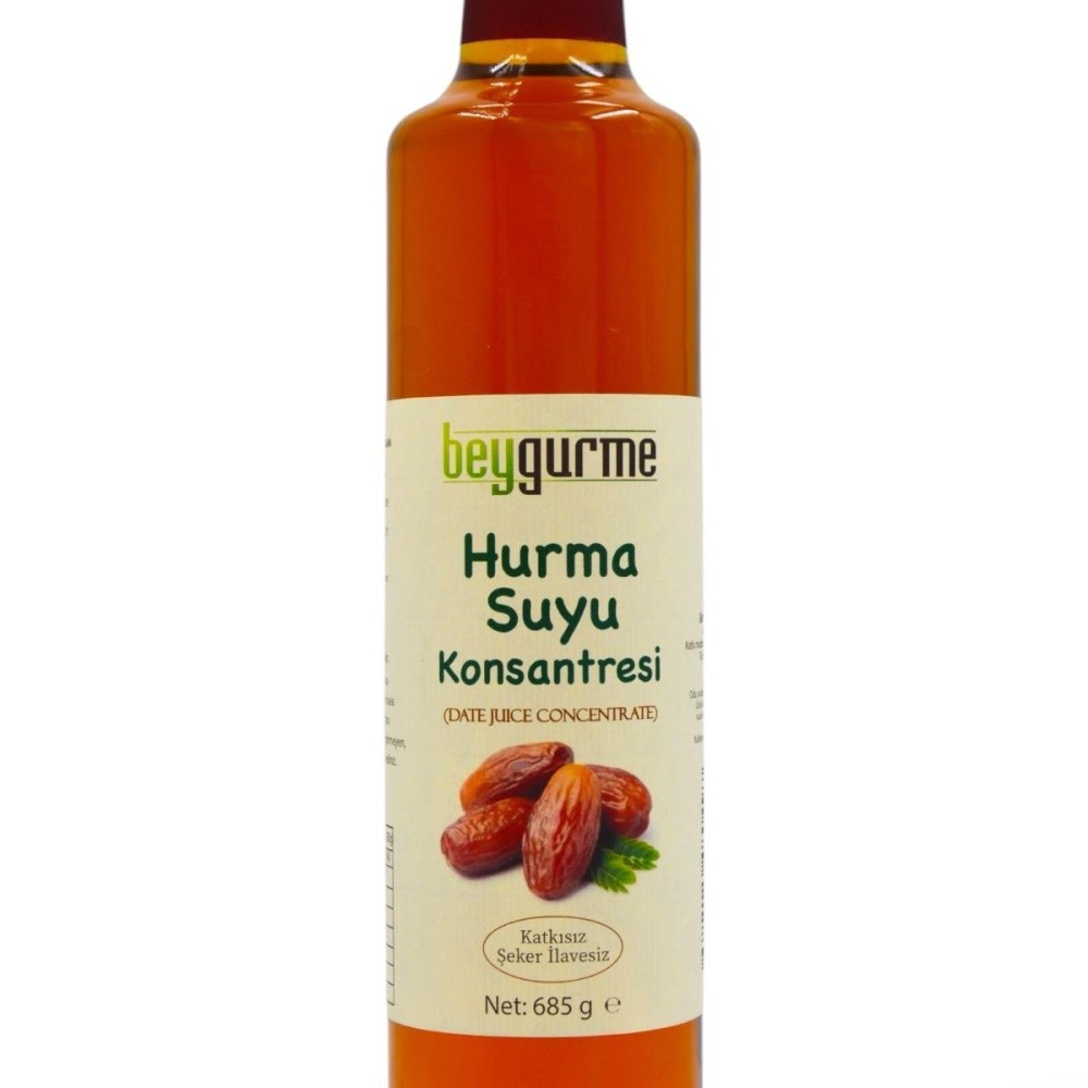 Organik Hurma Suyu Konsantresi 685gr – pestisit ve ağır metal analizli, şeker ilavesiz, katkısız ve doğal tatlandırıcı