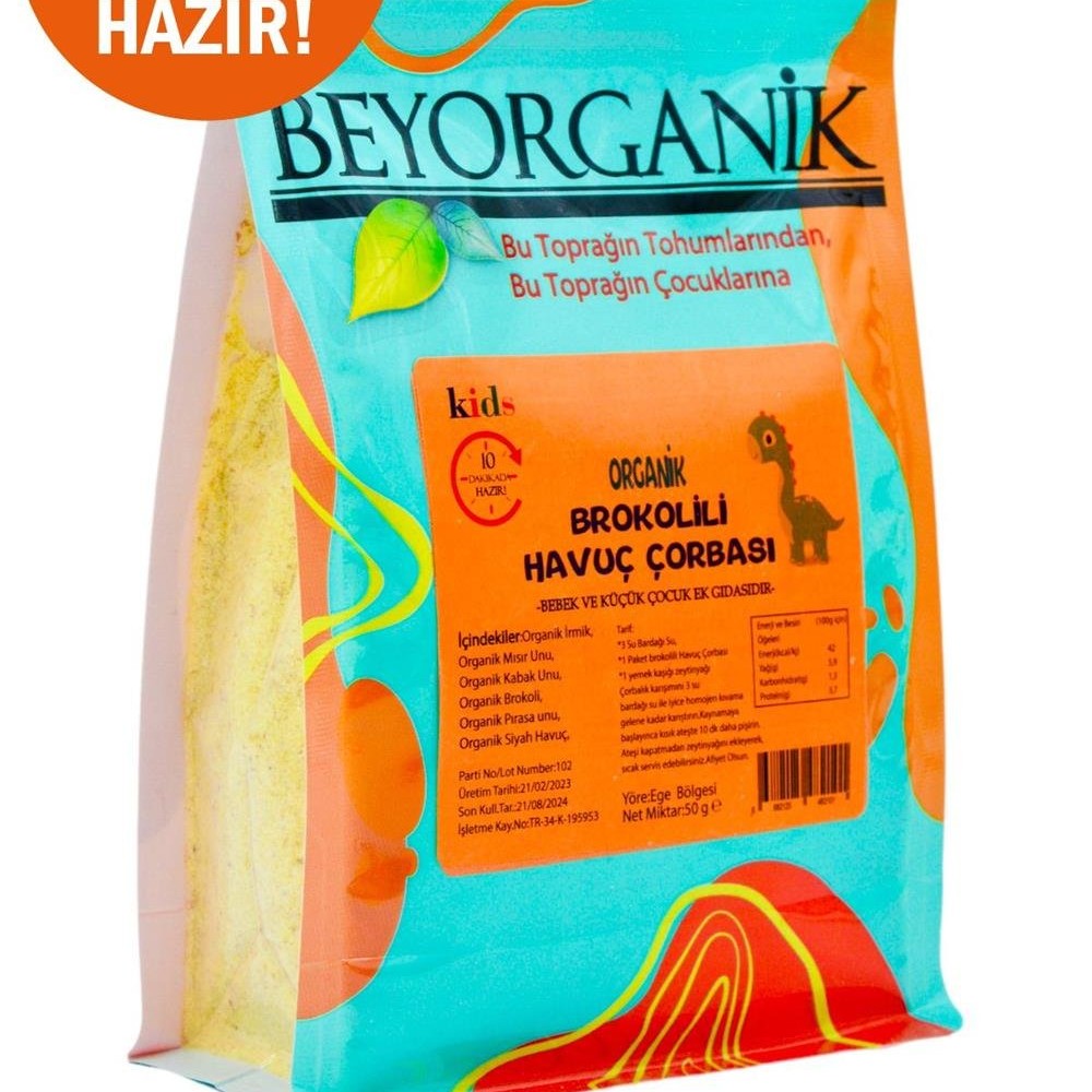 Organik Brokolili Havuç Çorbası 50gr 10 Dakikada Hazır (PESTİSİT VE AFLATOKSİN ANALİZLİ)