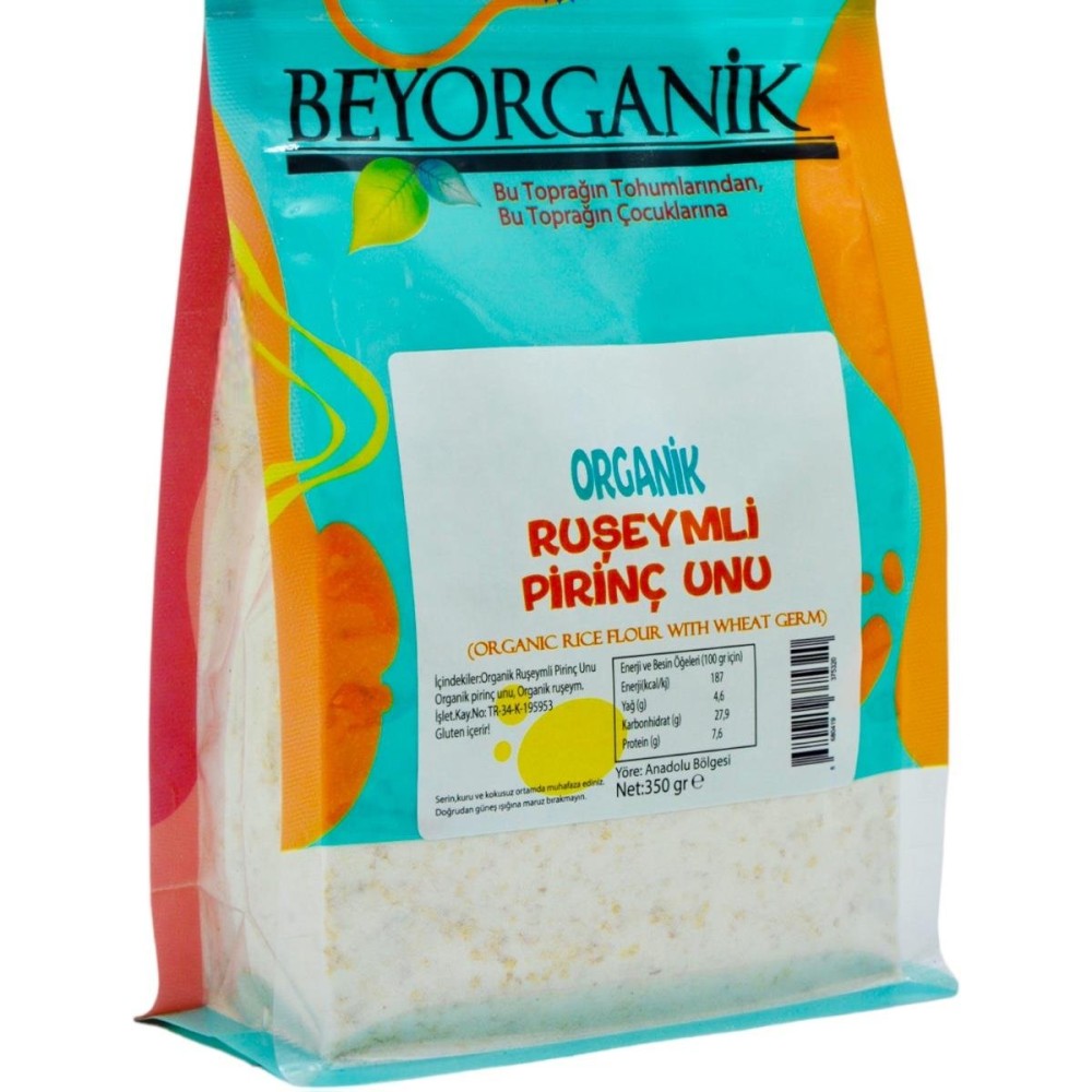 Katkısız, koruyucu içermeyen ve pratik kullanım için ideal organik bebek pirinç unu