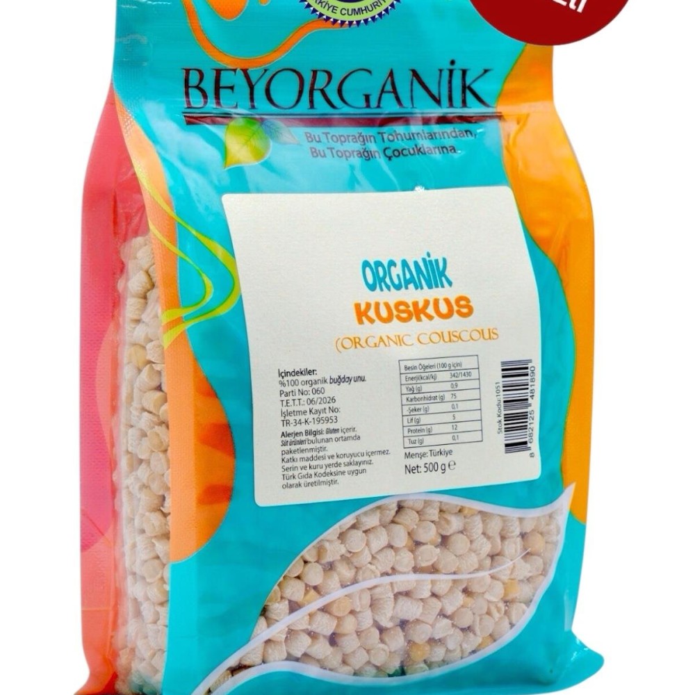 Organik Kuskus 500gr (PESTİSİT VE AFLATOKSİN ANALİZLİ)