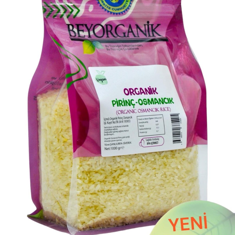 Katkısız, koruyucu içermeyen ve sofraların vazgeçilmezi organik Osmancık pirinci