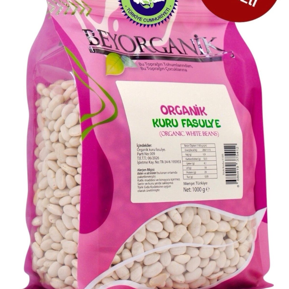 Organik Kuru Fasulye Dermason (1 kg)