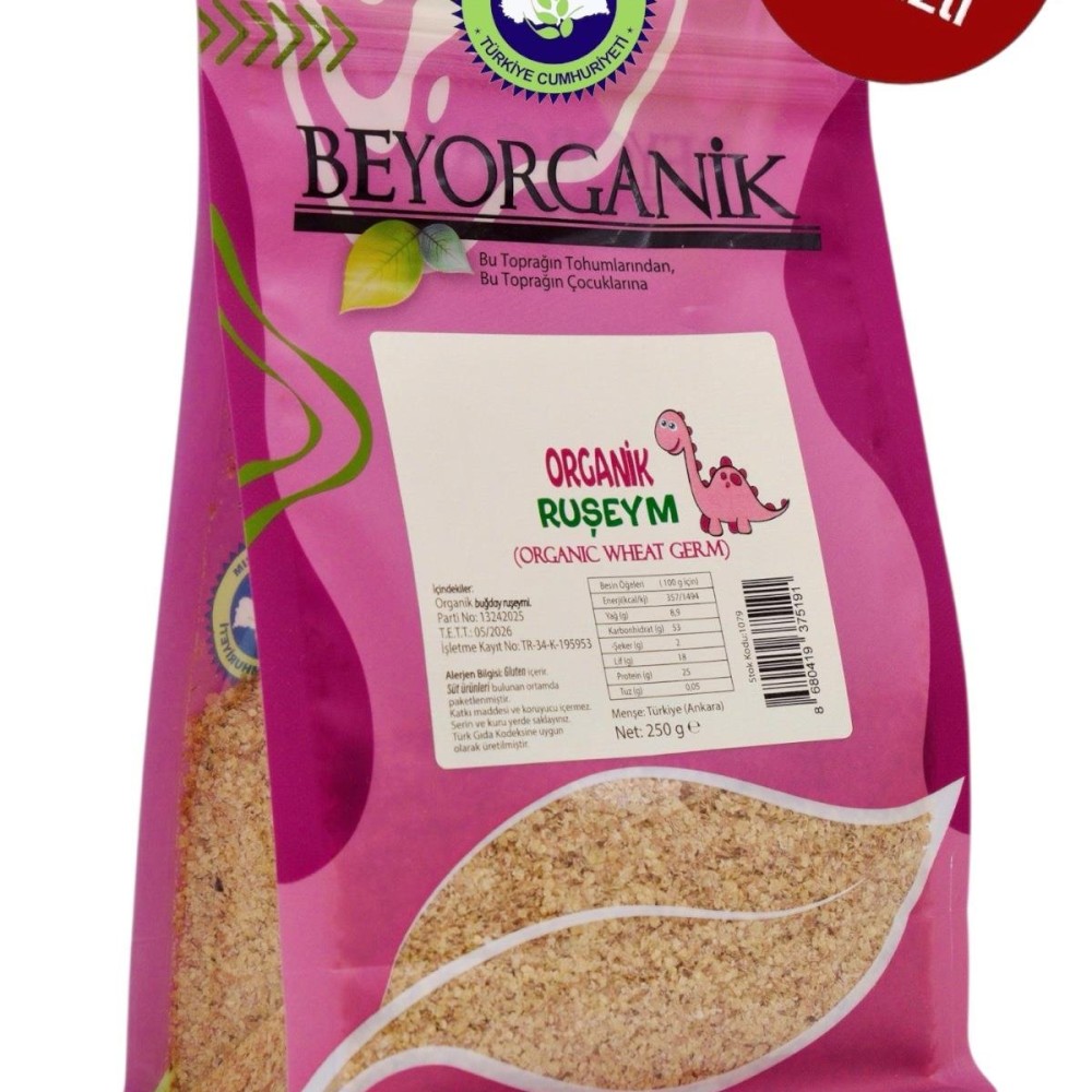 Organik Buğday Ruşeymi 250gr +8ay (Pestisit ve Aflatoksin Analizli)