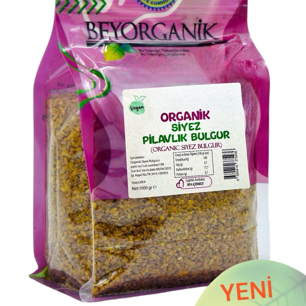 Katkısız, koruyucu içermeyen ve sofralarınıza sağlık katan organik siyez bulguru