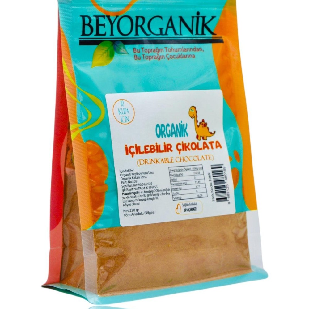 Organik İçilebilir Çikolata (220 gr, 10 Kupalık)