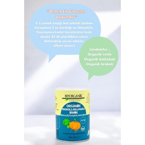Organik Brokoli Balkabak İrmik 250 gr (+6 Ay)