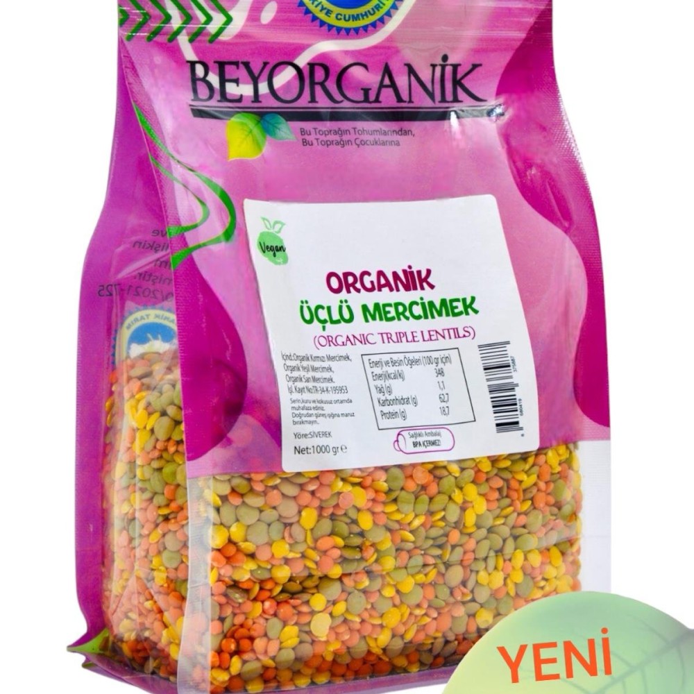 Katkısız, koruyucu içermeyen ve sofralarınıza sağlık katan organik tahıl karışımı