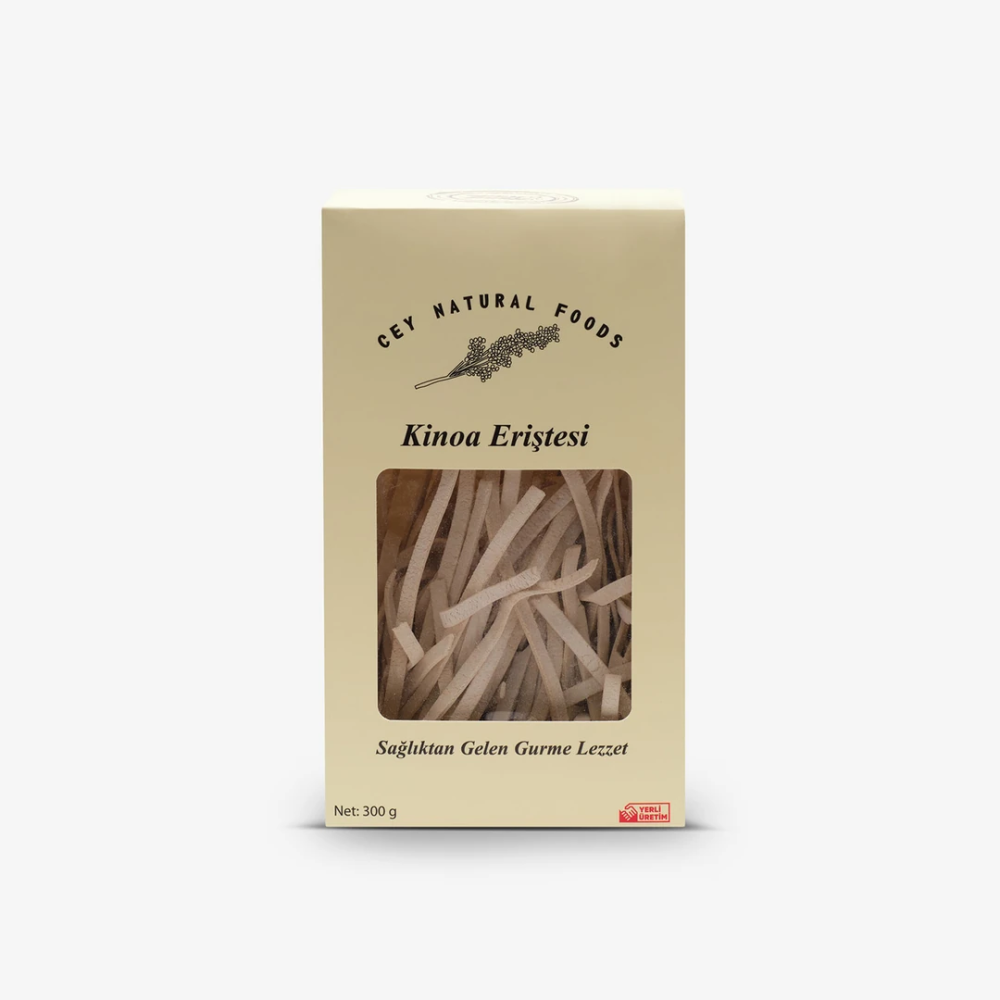 Kinoa Eriştesi 300gr – Glutensiz, katkısız ve protein ile lif zengini sağlıklı kinoa bazlı erişte