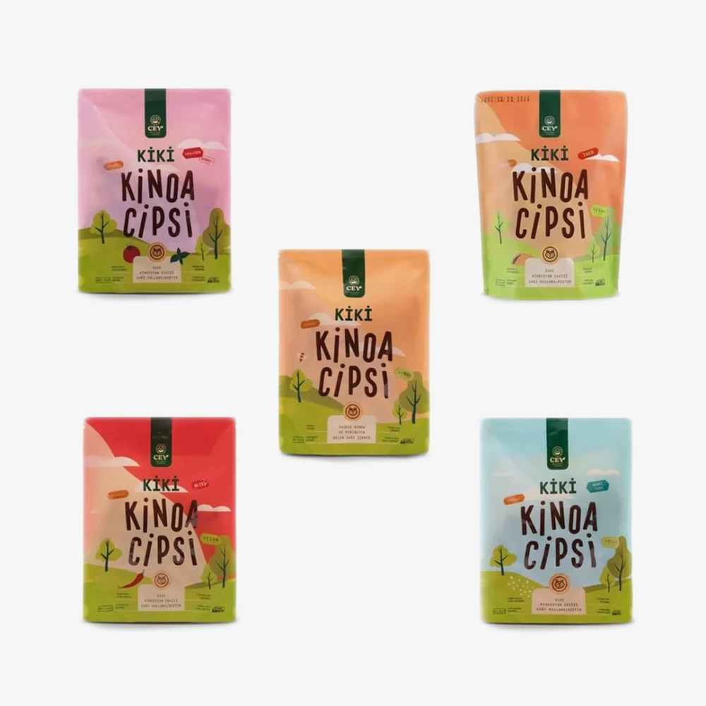 Kiki Baharatlı Kinoa Cipsi 5’li Paket – Kinoa bazlı, baharatlı, glutensiz ve sağlıklı atıştırmalık cips avantaj paketi