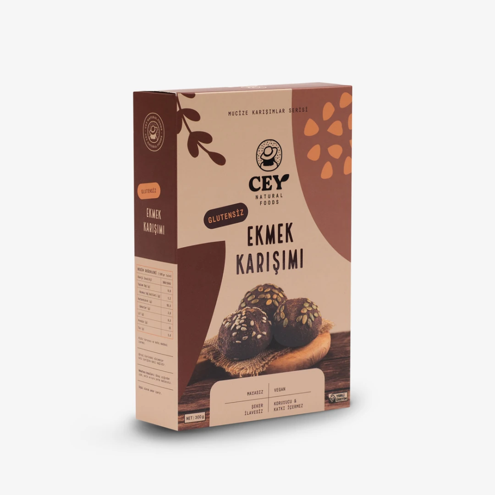 Ekmek Karışımı 300gr – Glutensiz, katkısız ve pratik hazırlanabilen sağlıklı ekmek karışımı