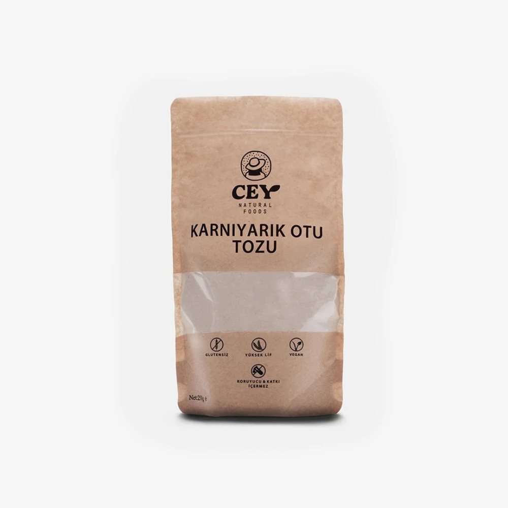 Karniyarık Otu Tozu 100gr – Katkısız, doğal ve sindirim sistemine destek sağlayan lif kaynağı bitkisel toz