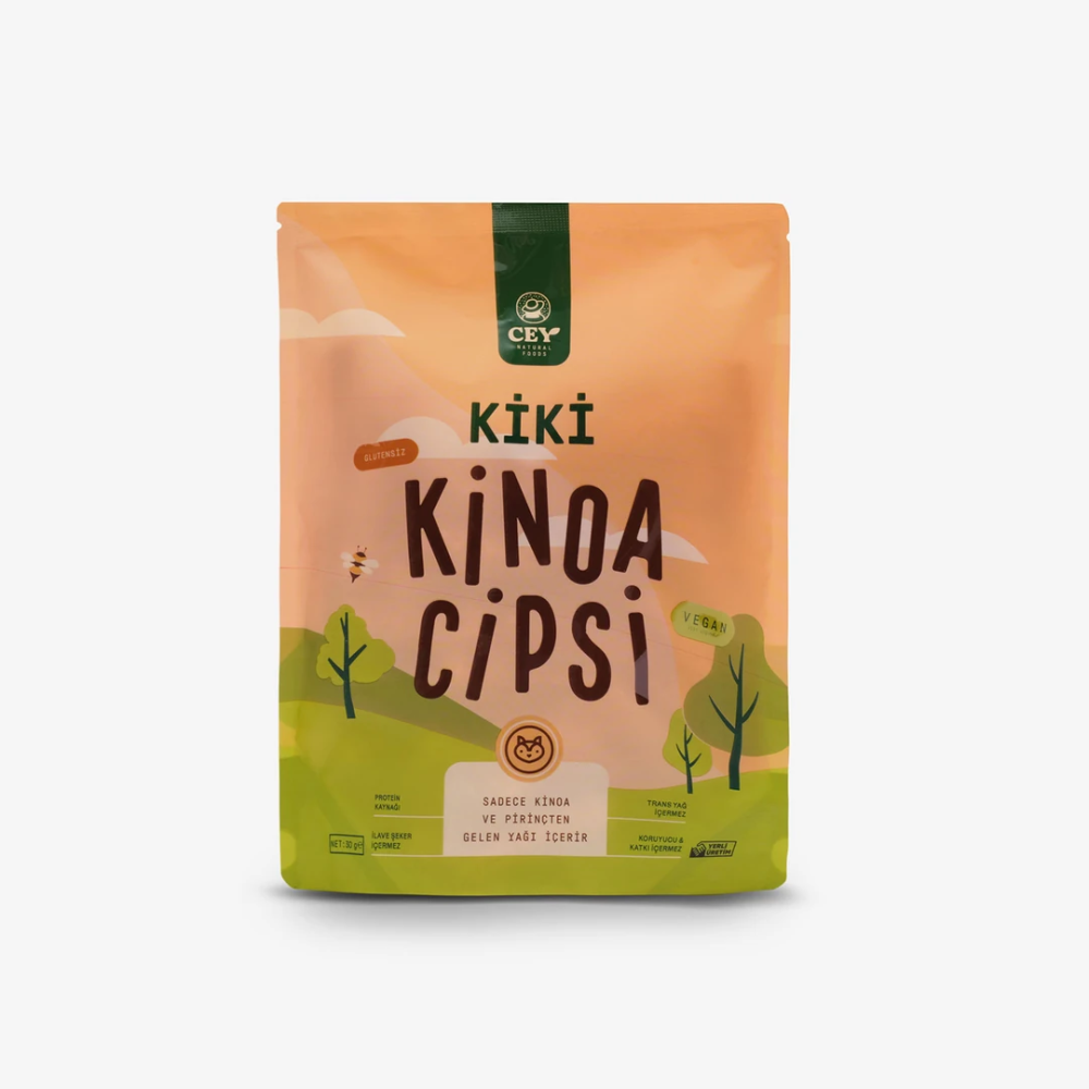 Kiki Acılı Kinoa Cipsi 30gr – Kinoa bazlı, acı biber aromalı, glutensiz ve sağlıklı atıştırmalık cips