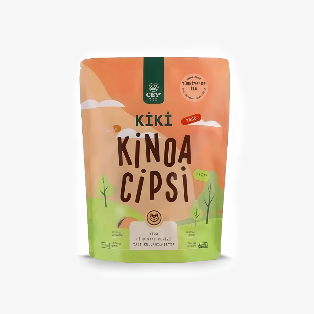 Kiki Taco Kinoa Cipsi 30gr – Kinoa bazlı, taco aromalı, glutensiz ve sağlıklı atıştırmalık cips
