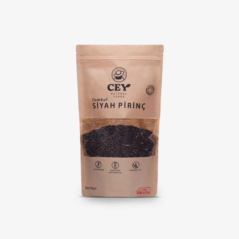 Siyah tombul pirinç 500 gr – glutensiz, antioksidan kaynağı, düşük glisemik indeksli doğal pirinç
