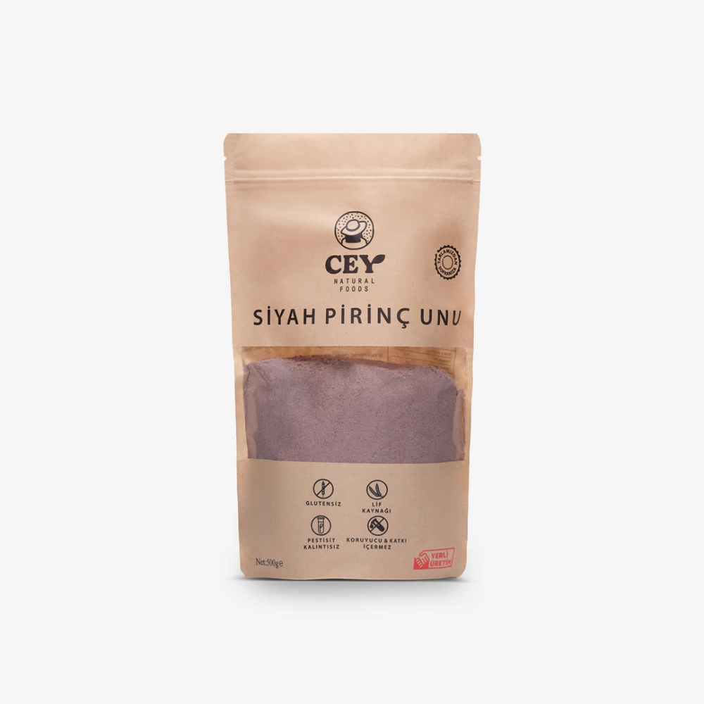 Siyah pirinç unu 500 gr – glutensiz, antioksidan zengini, doğal ve ilaçsız üretim
