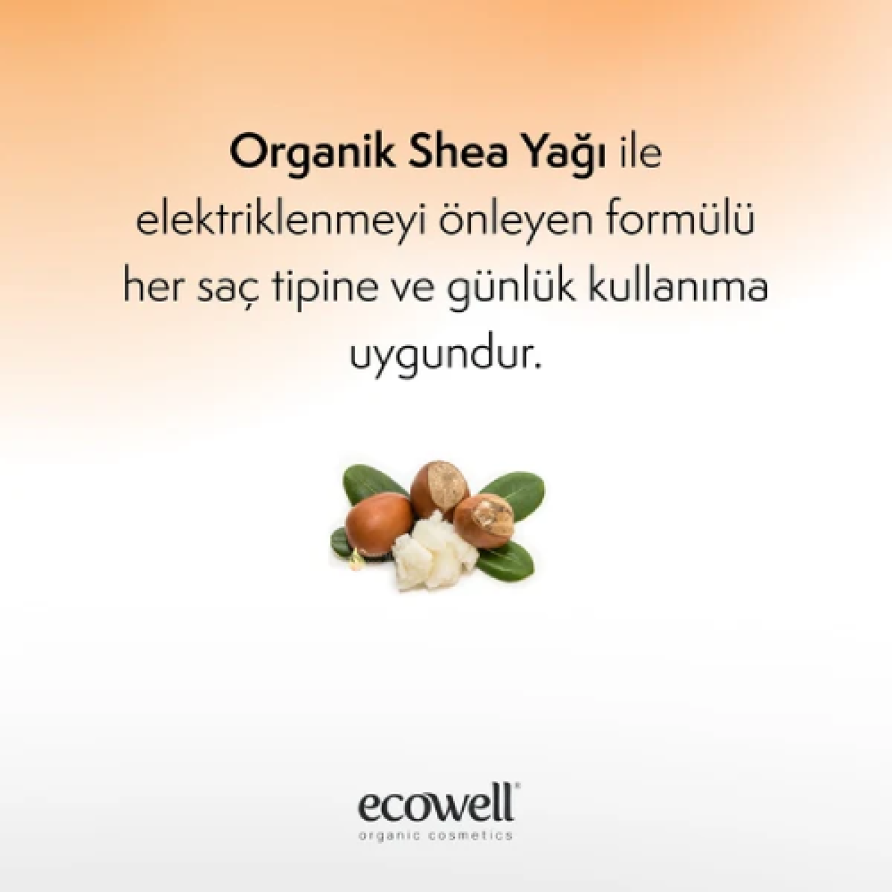 Ecowell Organik Saç Bakım Kremi 300 ml doğal katkısız ve hassas saçlar için güvenli nemlendirici bakım ürünü