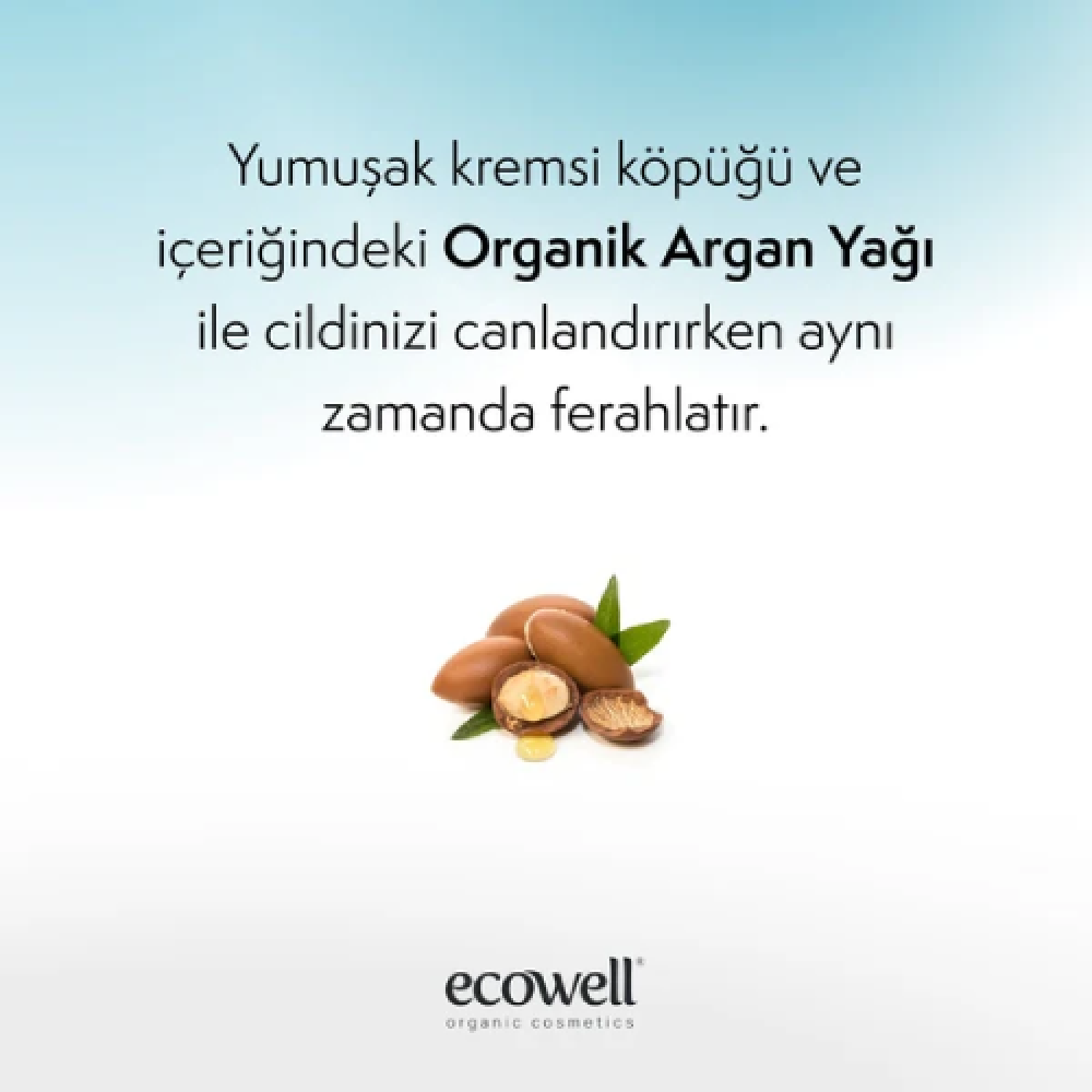 Ecowell Organik Duş Jeli 250 ml doğal katkısız ve hassas ciltler için güvenli temizlik ürünü