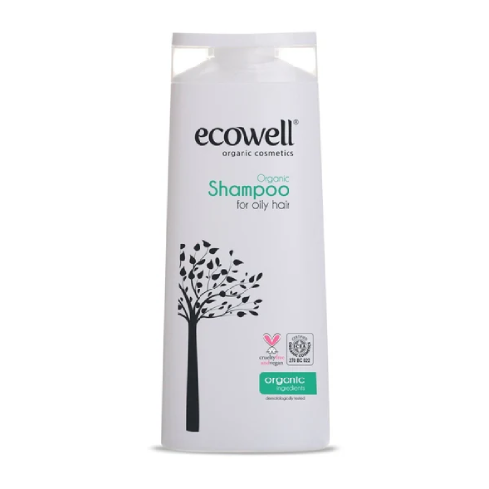 Ecowell Organik Şampuan Yağlı Saçlara Özel 300 ml doğal katkısız ve yağlı saçlar için güvenli temizlik ürünü