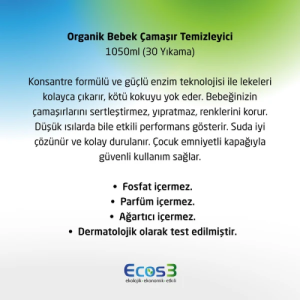 Organik Bebek Çamaşır Temizleyici (1050 ml)