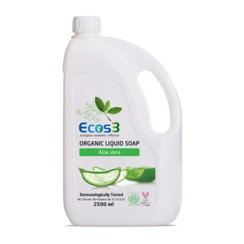 Organik Sıvı Sabun Aloe Vera 2.5lt – Doğal, katkısız ve hassas ciltler için güvenli sıvı sabun