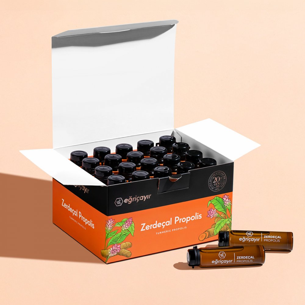 Eğriçayır Zerdeçal + Propolis 20 Ampul