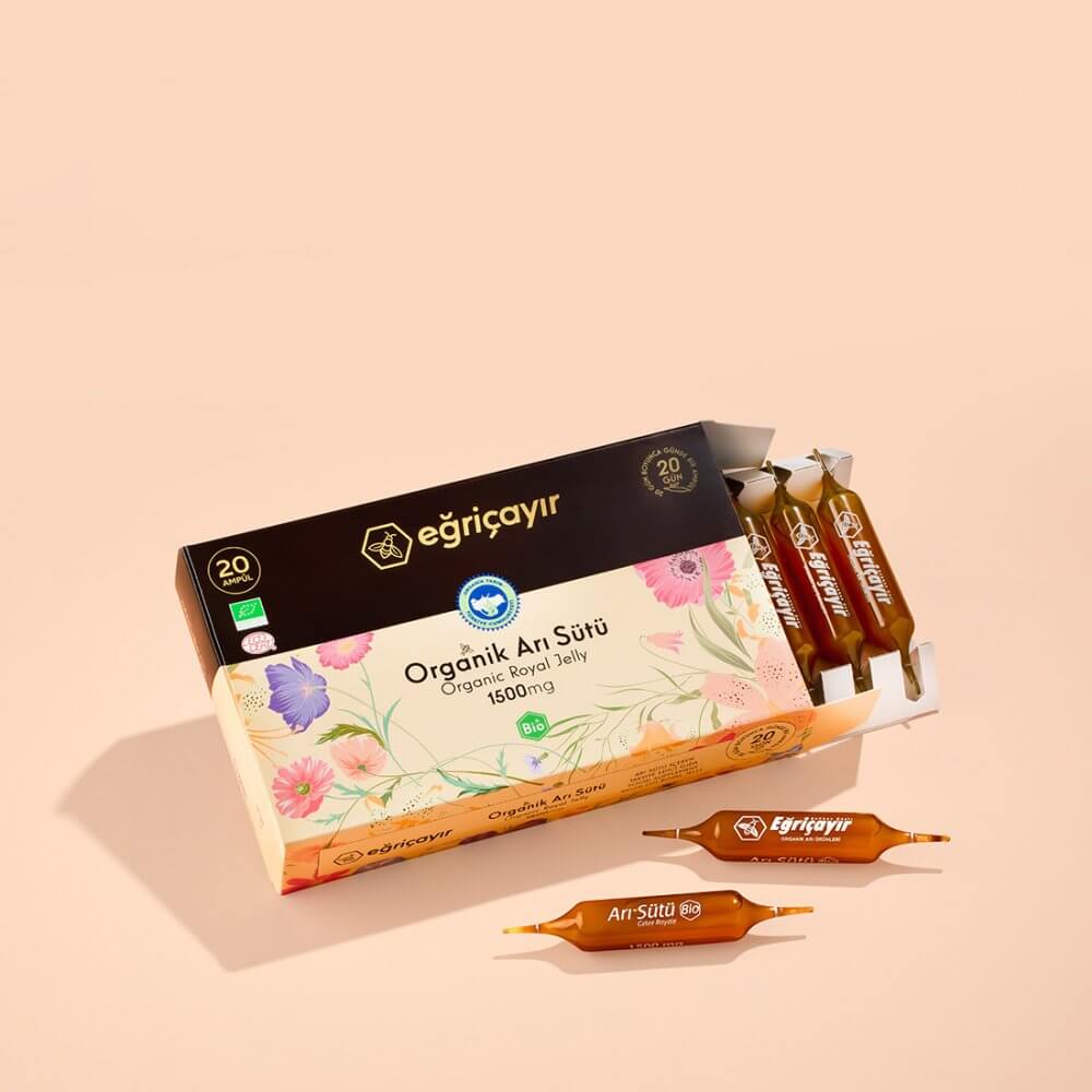 organik arı sütü ampul 20x1500mg doğal bağışıklık destekleyici