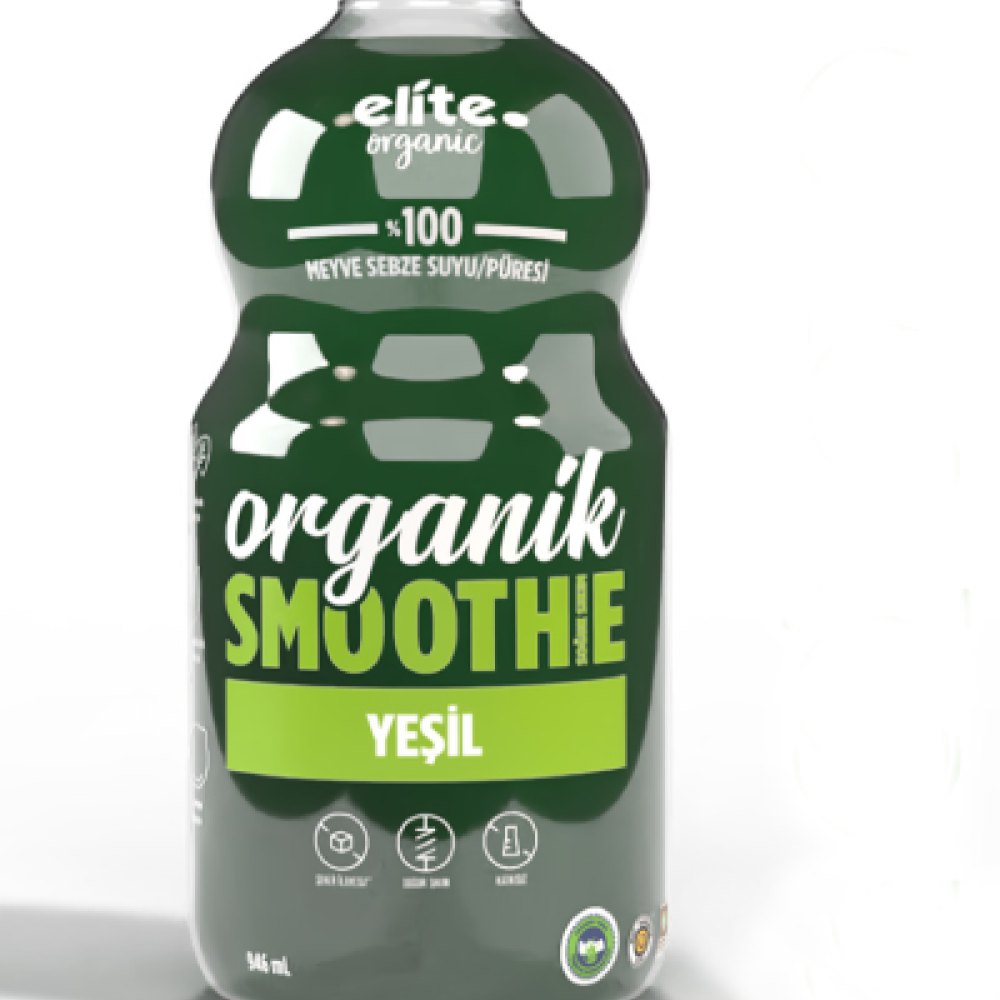 Organik yeşil smoothie 946 ml cam şişe, salatalık ıspanak kereviz karalahana zencefil limonlu şekersiz sebze meyve püresi
