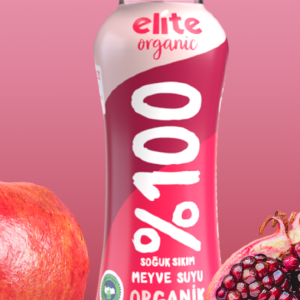 Organik nar suyu 200 ml cam şişe, %100 soğuk sıkım şekersiz meyve suyu