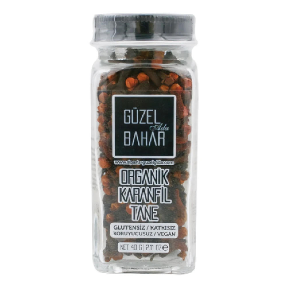 Organik karanfil tane 40 gr Endonezya menşeli cam kavanoz