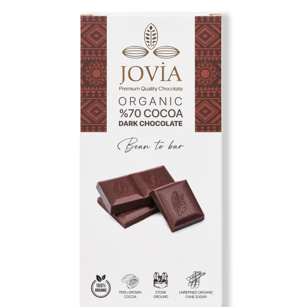 %70 bitter sade organik çikolata, yüksek kakao oranlı vegan bitter çikolata