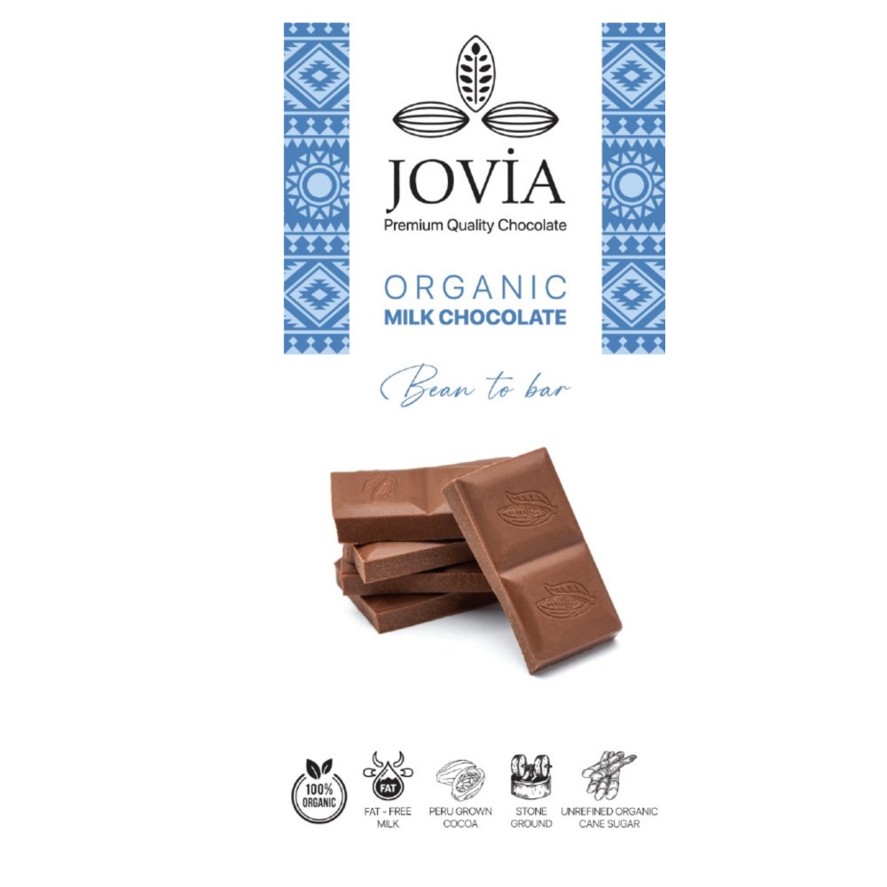 Jovia Organik Ekstra Sütlü Çikolata 85 GR | Nisa Organik